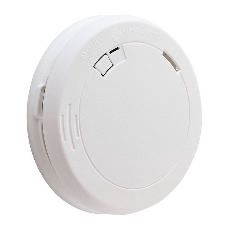 slide 3 of 6, First Alert PR700 Battery Powered Slim Smoke Detector with Photoelectic Sensor, 1 ct