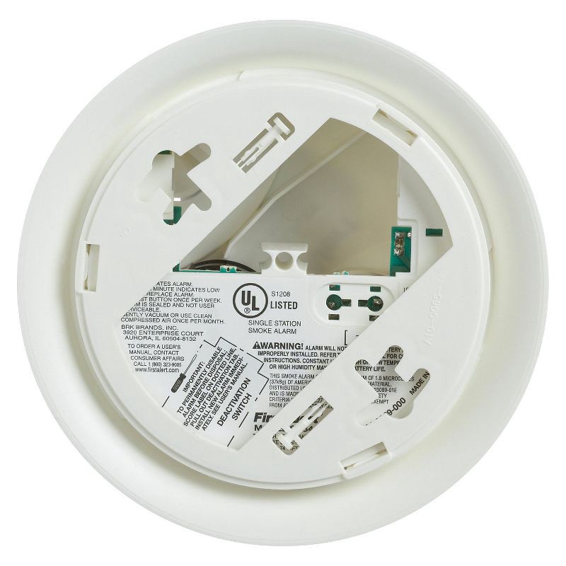 slide 4 of 4, First Alert 0827B 10-Year Battery Powered Smoke Alarm, 1 ct