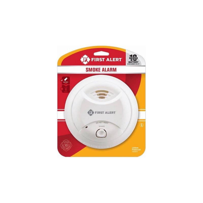 slide 1 of 4, First Alert 0827B 10-Year Battery Powered Smoke Alarm, 1 ct