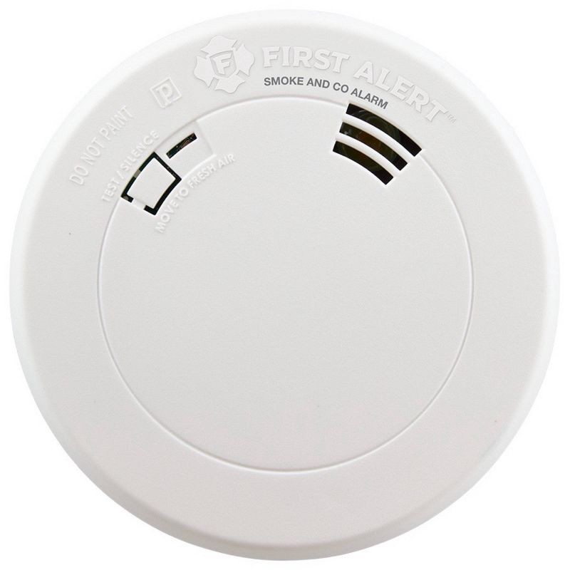 slide 2 of 7, First Alert PRC700V Battery Powered Slim Smoke & Carbon Monoxide Detector with Voice Location and Photoelectric Sensor, 1 ct