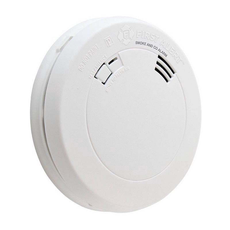 slide 3 of 7, First Alert PRC700V Battery Powered Slim Smoke & Carbon Monoxide Detector with Voice Location and Photoelectric Sensor, 1 ct