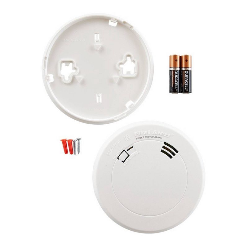 slide 5 of 7, First Alert PRC700V Battery Powered Slim Smoke & Carbon Monoxide Detector with Voice Location and Photoelectric Sensor, 1 ct