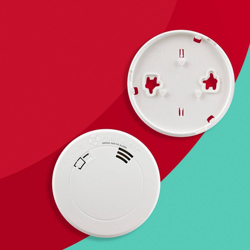 slide 7 of 7, First Alert PRC700V Battery Powered Slim Smoke & Carbon Monoxide Detector with Voice Location and Photoelectric Sensor, 1 ct