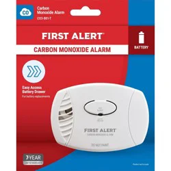 First Alert CO400 Battery Powered Carbon Monoxide Detector: 9-Volt CO Alarm, Silences Unwanted Alarms, 7-Year Warranty