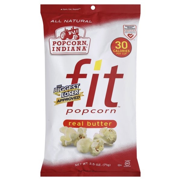 slide 1 of 1, Popcorn, Indiana Fit Butter, 4.4 oz