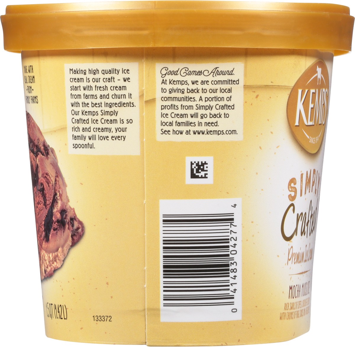 slide 2 of 14, Kemps Simply Crafted Mocha Mudslide Ice Cream 48 oz, 1.5 qt