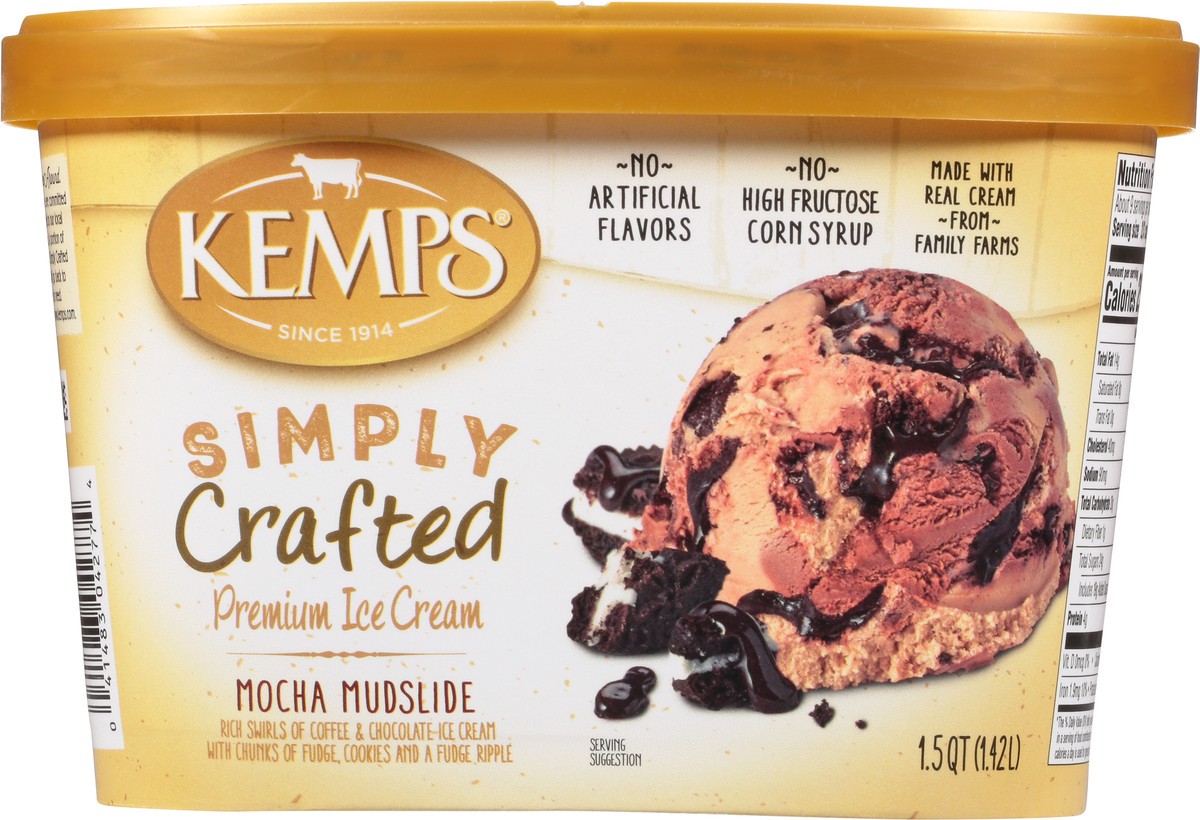 slide 5 of 14, Kemps Simply Crafted Mocha Mudslide Ice Cream 48 oz, 1.5 qt