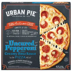 Urban Pie Pizza Co. Thin Artisan Crust Uncured Pepperoni Pizza 18.55 oz