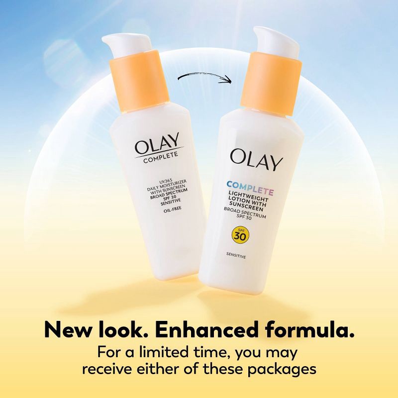 slide 3 of 17, Olay Complete Lotion Moisturizer - Sensitive Skin - SPF 30 - 2.5 fl oz, 30 ct; 2.5 fl oz