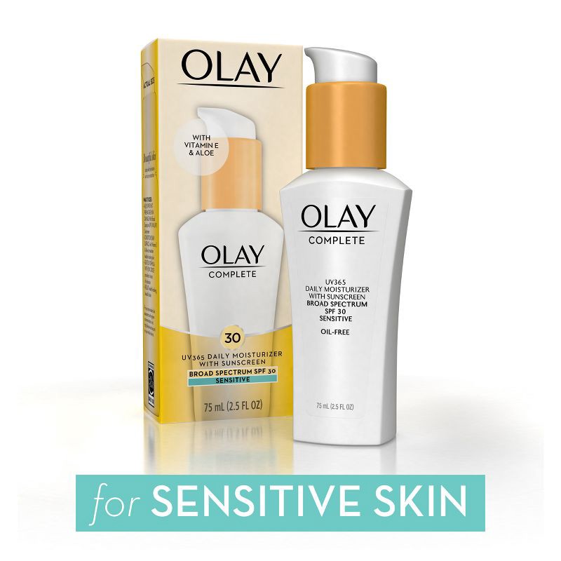 slide 5 of 7, Olay Complete Lotion Moisturizer - Sensitive Skin - SPF 30 - 2.5 fl oz, 0 x 2.5 fl oz