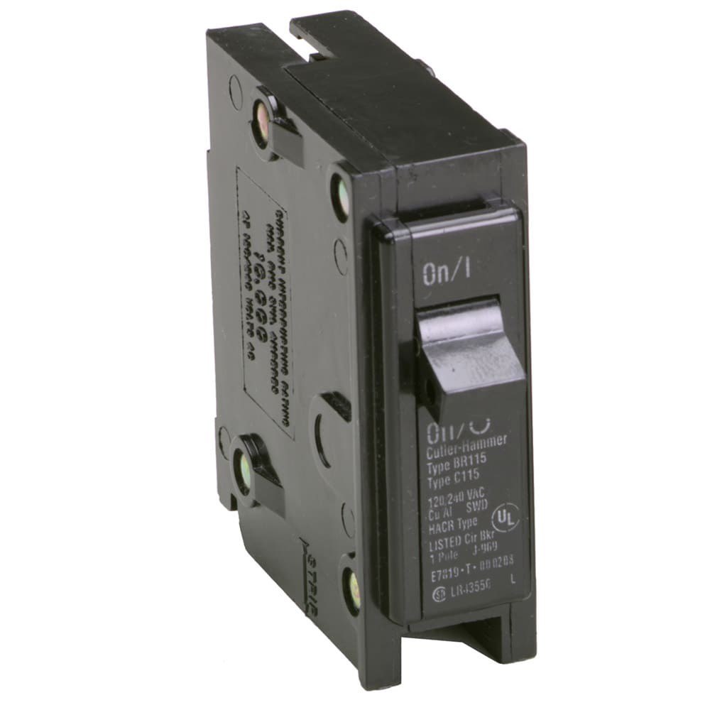 slide 2 of 6, Eaton Type BR 15-amp 1 -Pole Standard trip Circuit Breaker, 1 ct