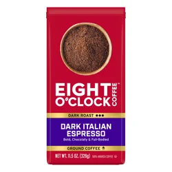 Eight O'Clock Coffee Eight O' Clock Dark Italian Espresso Ground Coffee 10 oz