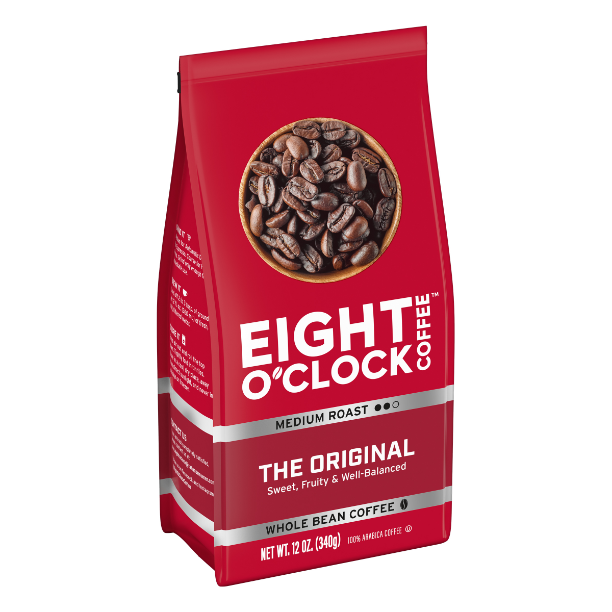 slide 5 of 6, Eight O'Clock Coffee Medium Roast Whole Bean The Original Coffee 12 oz, 12 oz