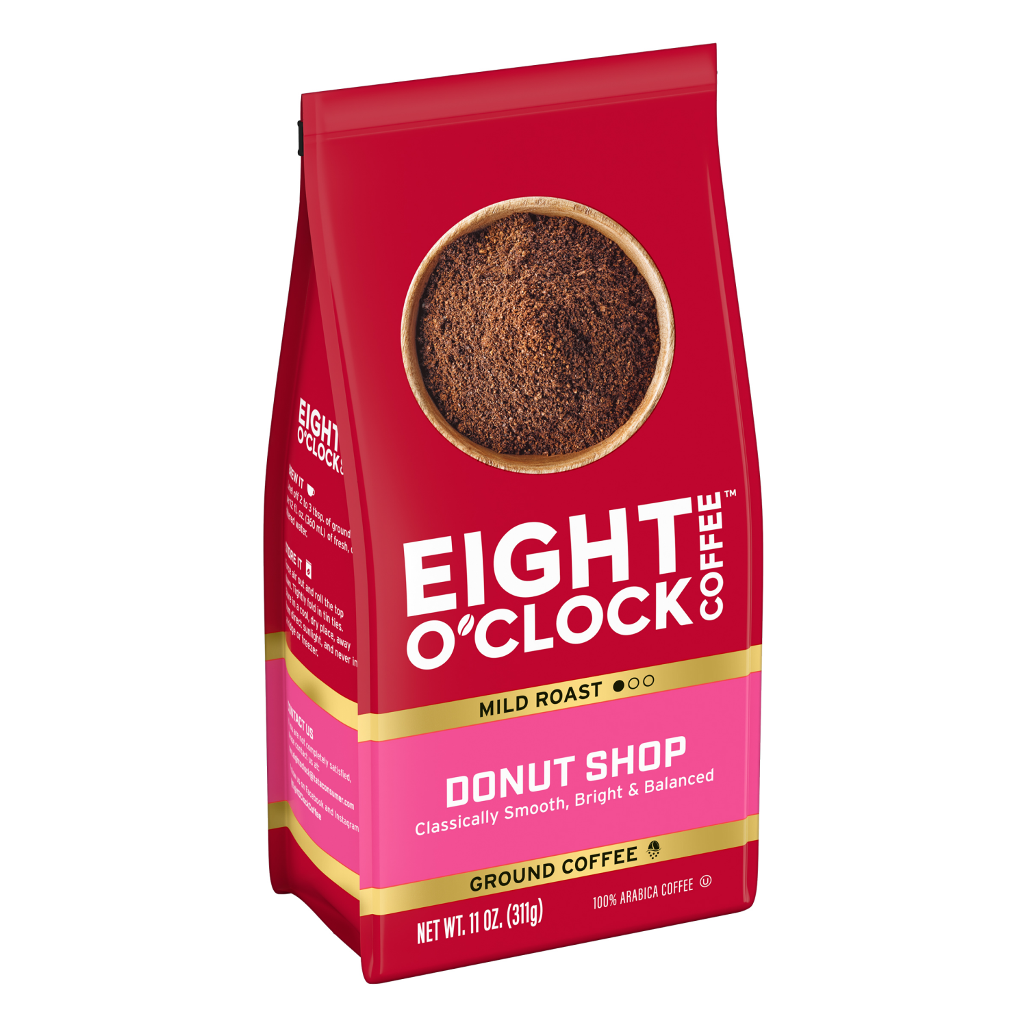 slide 4 of 6, Eight O'Clock Coffee Donut Shop Mild Ground - 11 oz, 11 oz