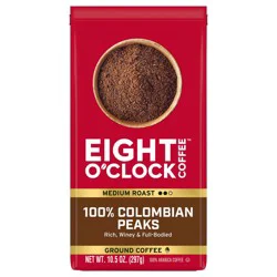 Eight O'Clock 100% Colombian Peaks Medium Roast Ground Coffee