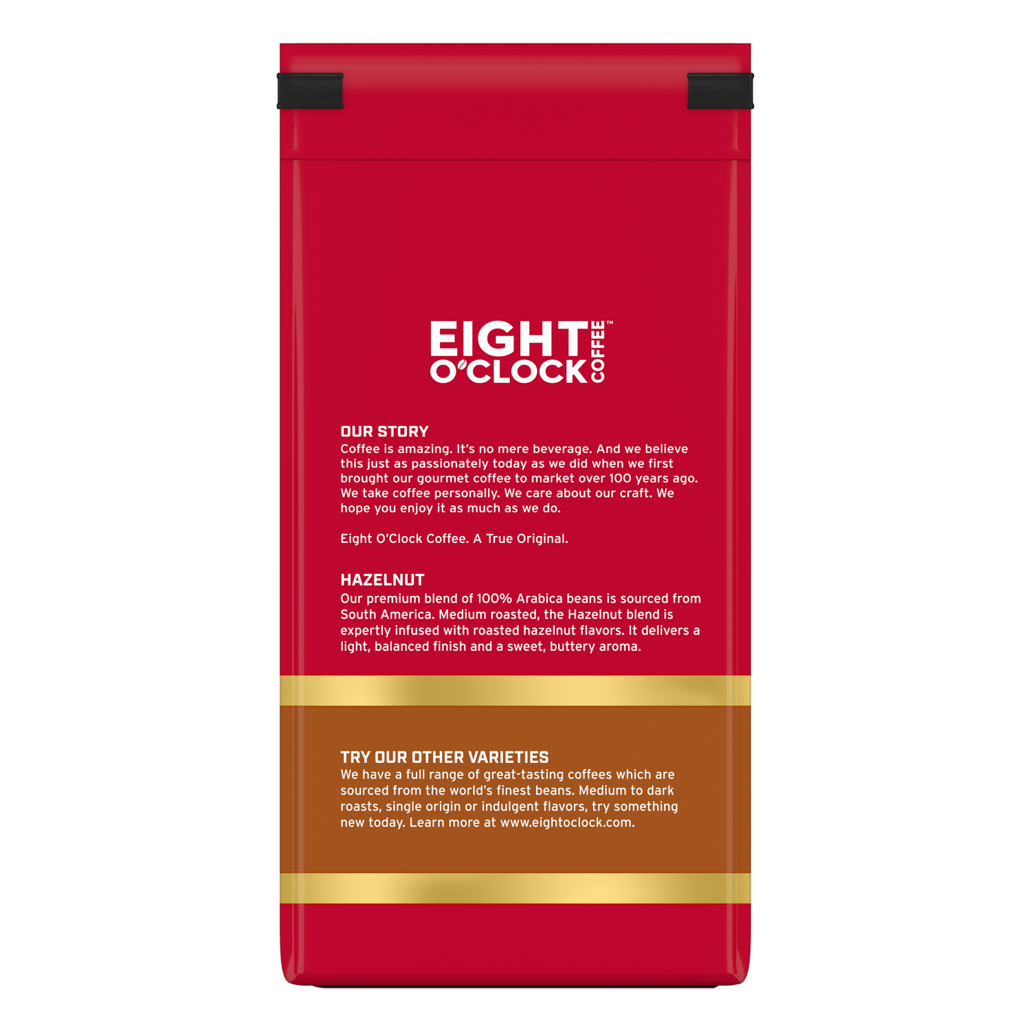 slide 6 of 6, EIGHT O CLOCK COFFEE Eight O'clock Coffee Medium Roast Ground Hazelnut Coffee 11 Oz, 11 oz