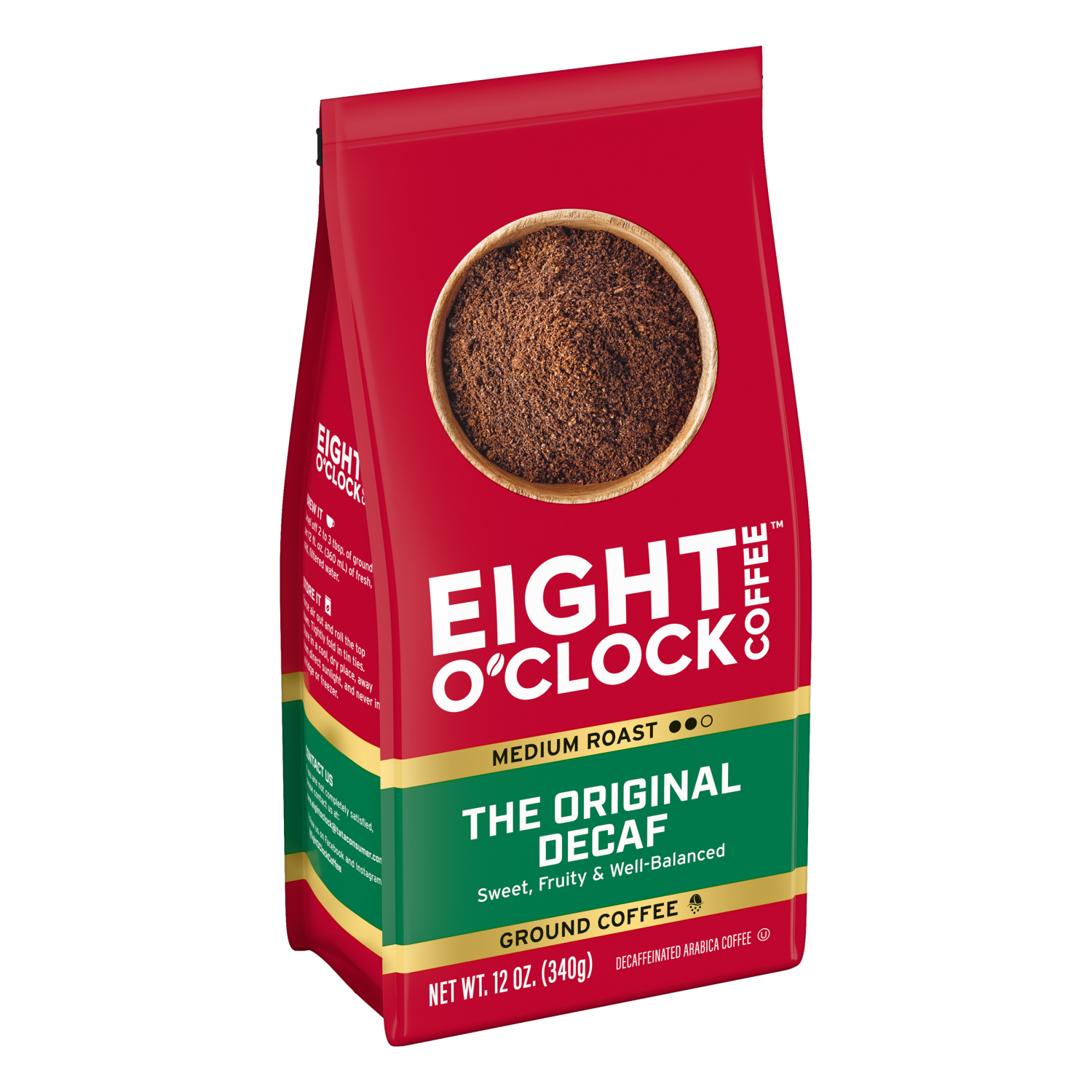 slide 4 of 6, EIGHT O CLOCK COFFEE Eight O'clock The Original Decaf Medium Ground Coffee 12 Oz. Bag, 12 oz