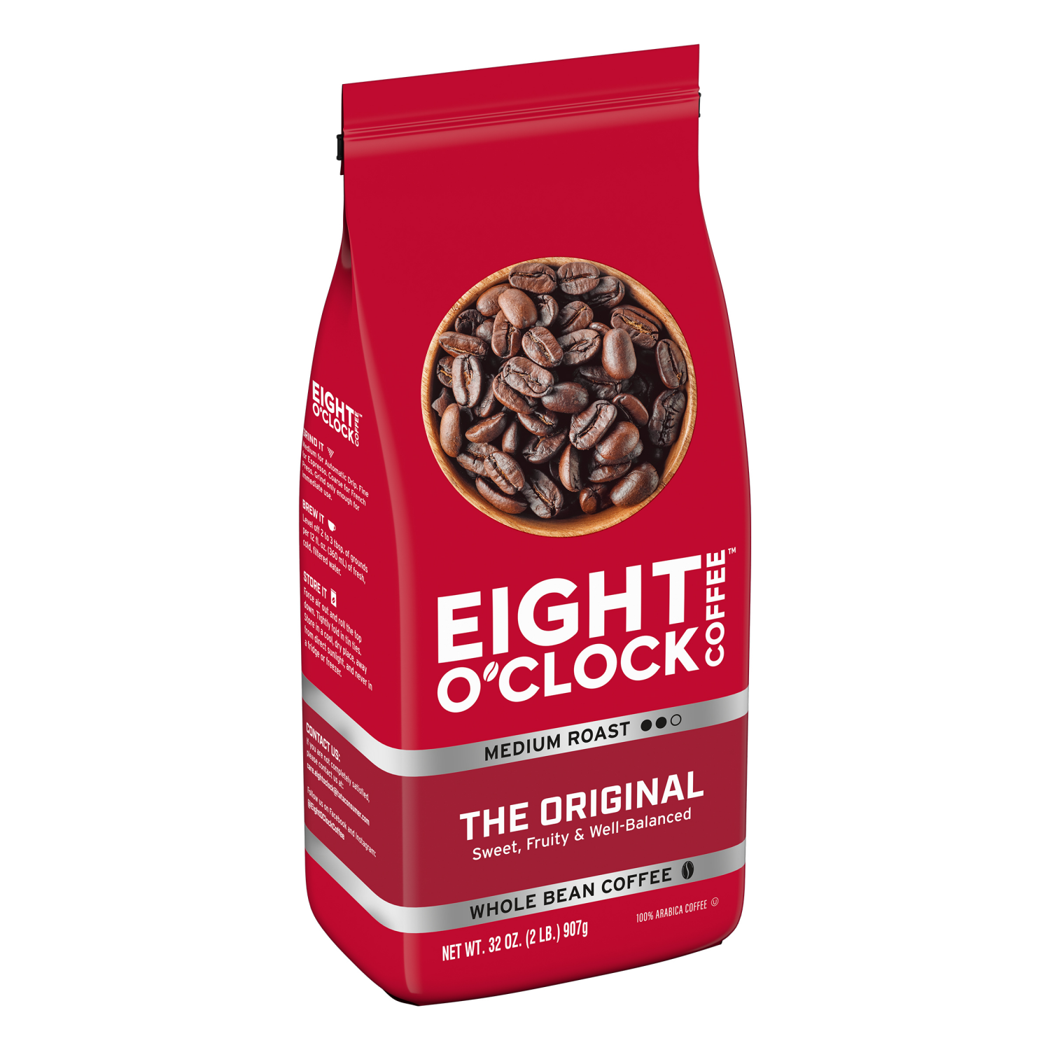 slide 4 of 6, EIGHT O CLOCK COFFEE Eight O'clock Coffee Medium Roast Whole Bean The Original Coffee 32 Oz, 32 oz