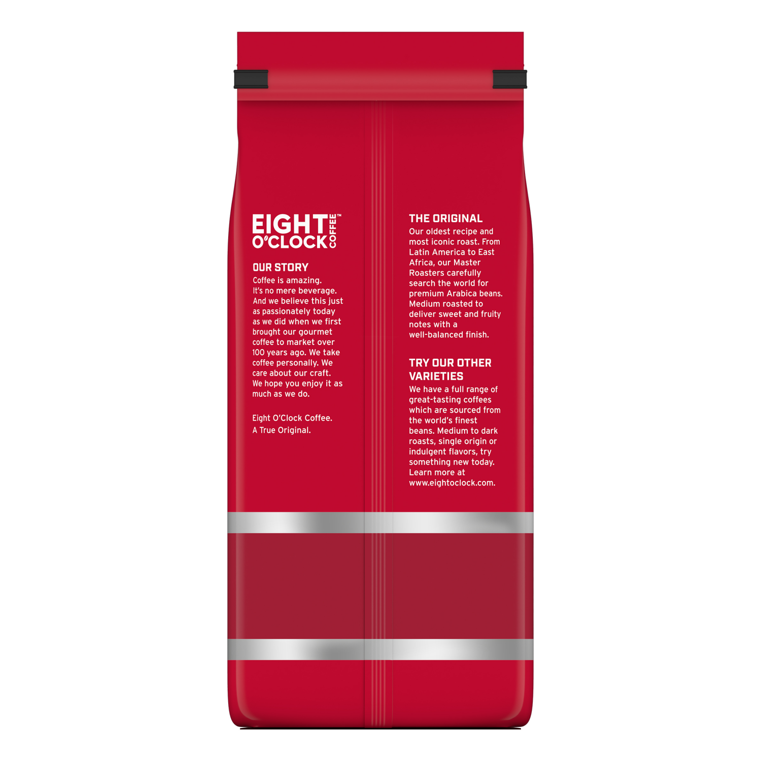 slide 6 of 6, EIGHT O CLOCK COFFEE Eight O'clock Coffee Medium Roast Whole Bean The Original Coffee 32 Oz, 32 oz