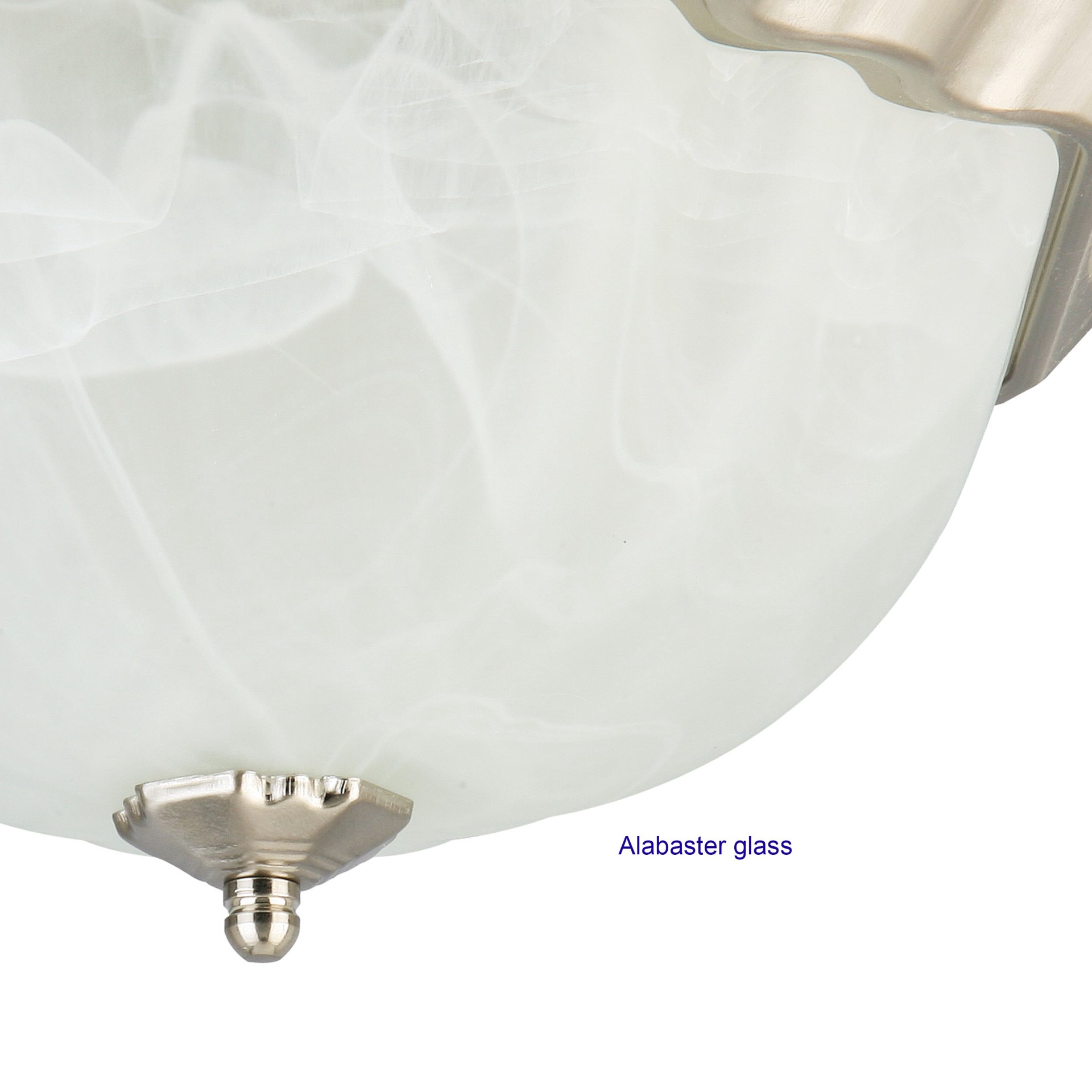 slide 4 of 6, allen + roth 2 -Light 13-in Brushed Nickel Flush Mount Light, 1 ct