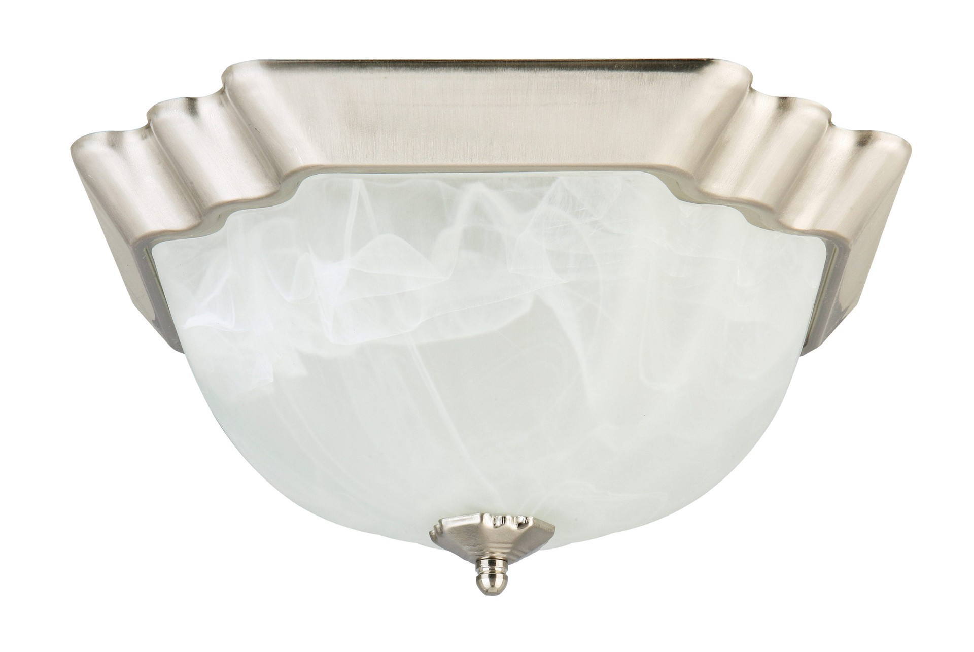 slide 5 of 6, allen + roth 2 -Light 13-in Brushed Nickel Flush Mount Light, 1 ct