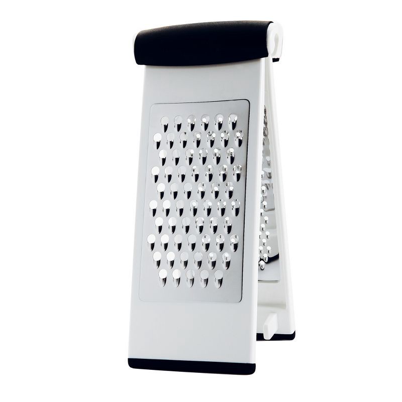 slide 1 of 5, OXO Softworks Multi Grater: Stainless Steel Handheld Cheese & Food Grater, Soft-Grip Handle, Dishwasher-Safe, Black, 1 ct