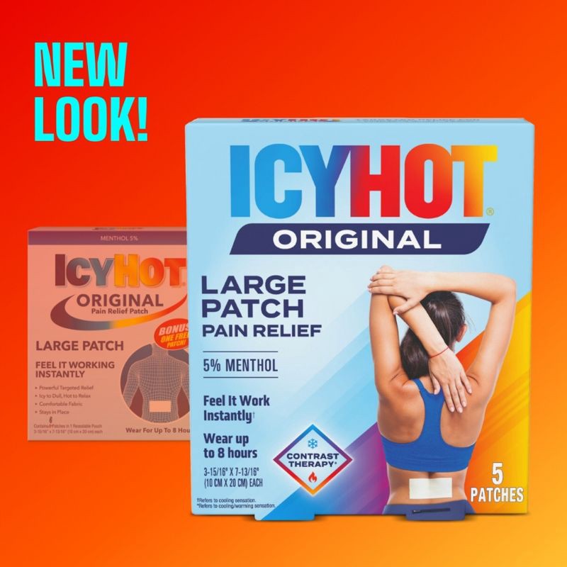 slide 3 of 7, Icy Hot Medicated Patch Back - Large - 5ct, 5 ct