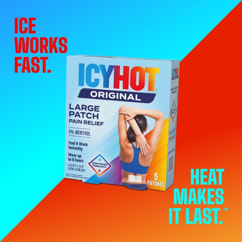 slide 4 of 7, Icy Hot Medicated Patch Back - Large - 5ct, 5 ct