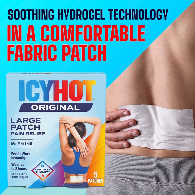 slide 8 of 12, Icy Hot Medicated Patch Back - Large - 5ct, 5 ct