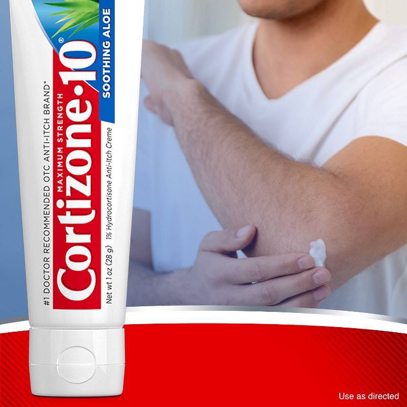 slide 4 of 6, Cortizone-10 Maximum Strength Hydrocortisone Aloe Itch Relief Cream - 1oz, 1 oz