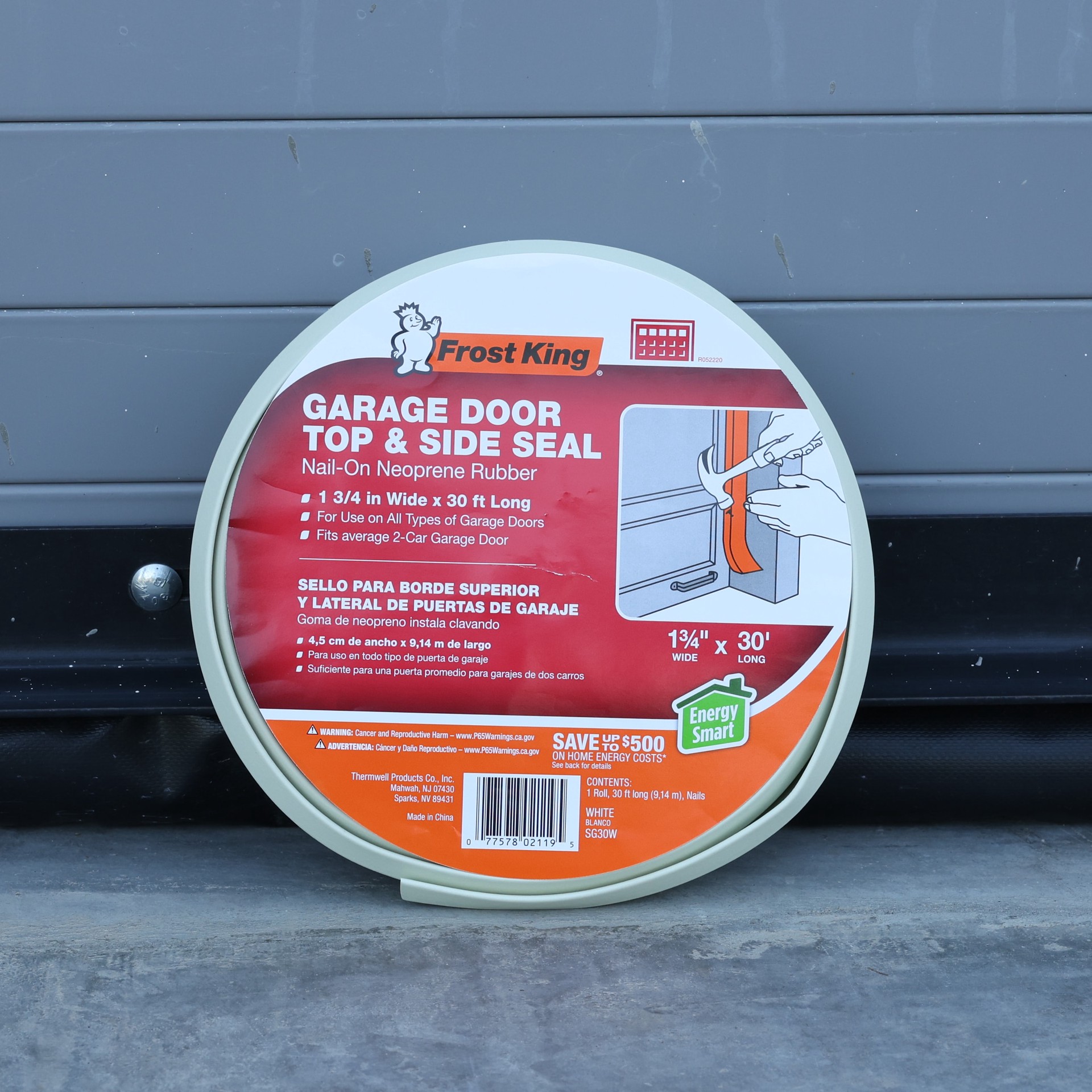 slide 4 of 6, Frost King 30-ft x 1-1/2-in x 1-3/4-in Black Vinyl Garage Weatherstrip, 1 ct