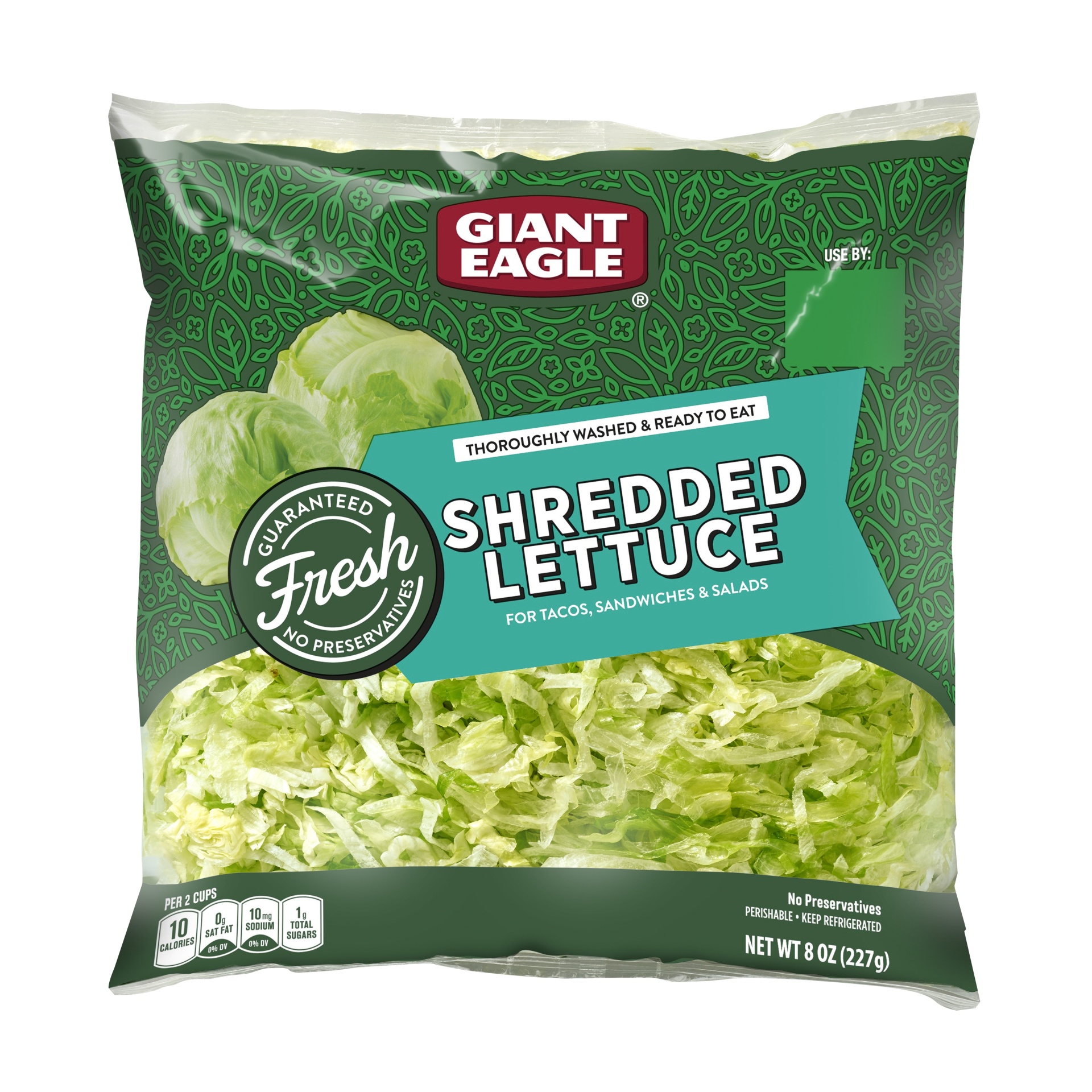 slide 1 of 1, Giant Eagle Shredded Lettuce, 8 oz