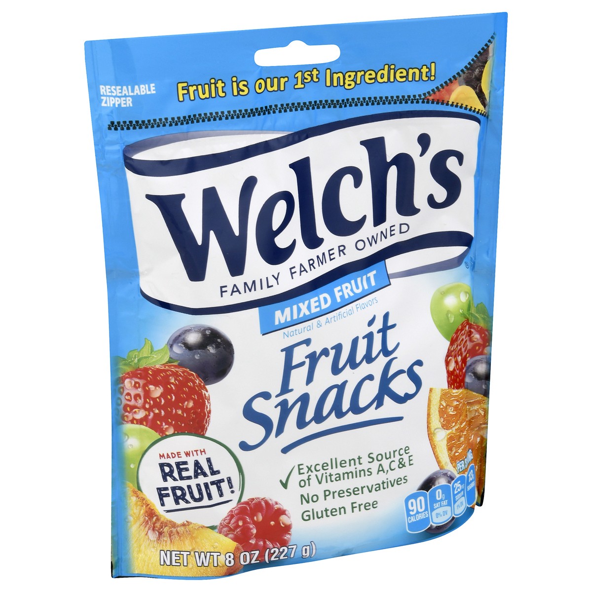 slide 7 of 9, Welch's Fruit Snacks 8oz Mixed Fruit Stand Up Bag, 8 oz