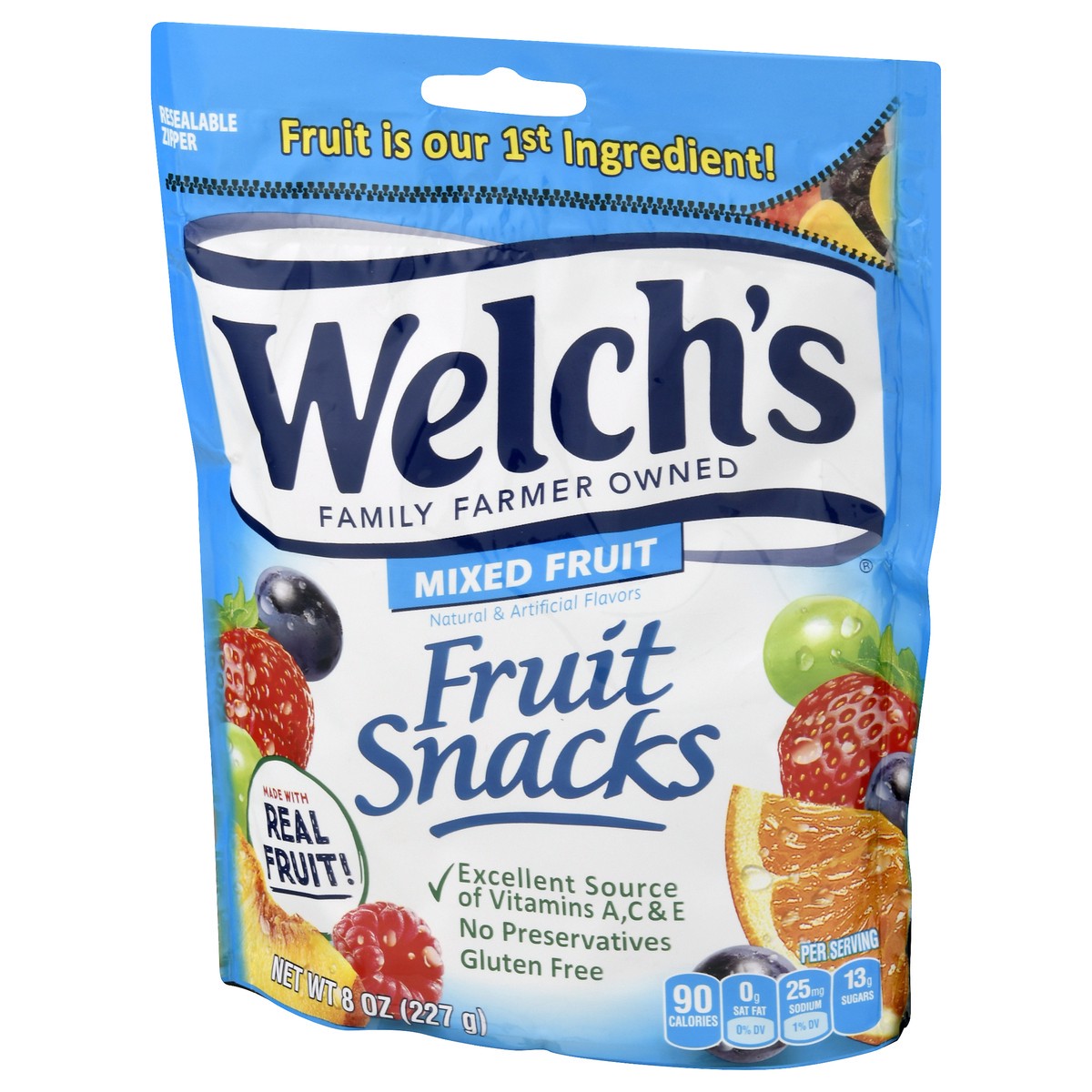 slide 6 of 9, Welch's Fruit Snacks 8oz Mixed Fruit Stand Up Bag, 8 oz