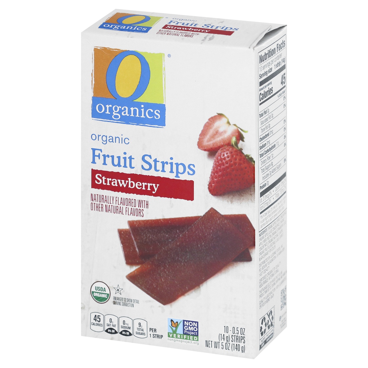 slide 3 of 9, O Organics O Orgnc Fruit Strips Strawberry, 5 oz