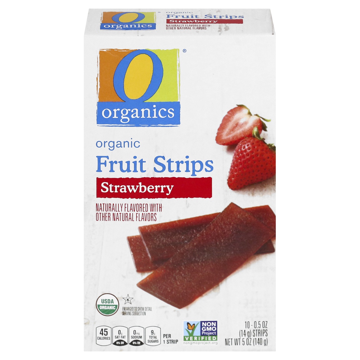 slide 1 of 9, O Organics O Orgnc Fruit Strips Strawberry, 5 oz