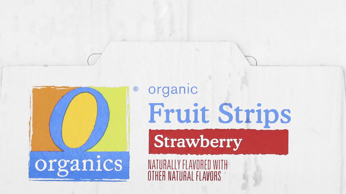 slide 9 of 9, O Organics O Orgnc Fruit Strips Strawberry, 5 oz