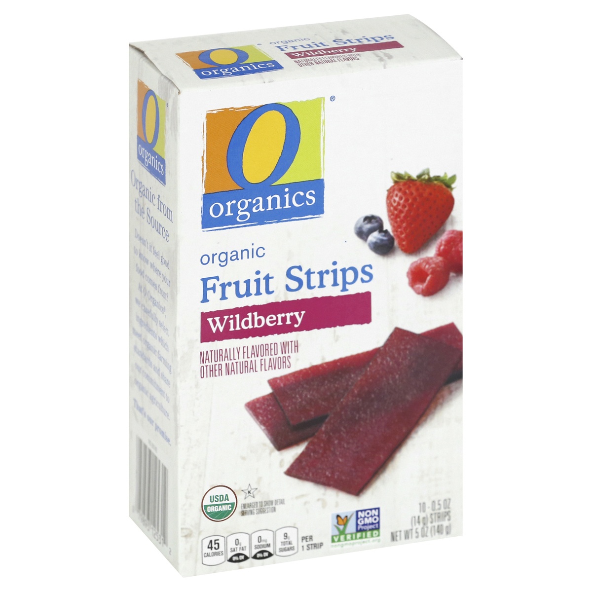 slide 4 of 9, O Organics O Orgnc Fruit Strips Wild Berry, 5 oz