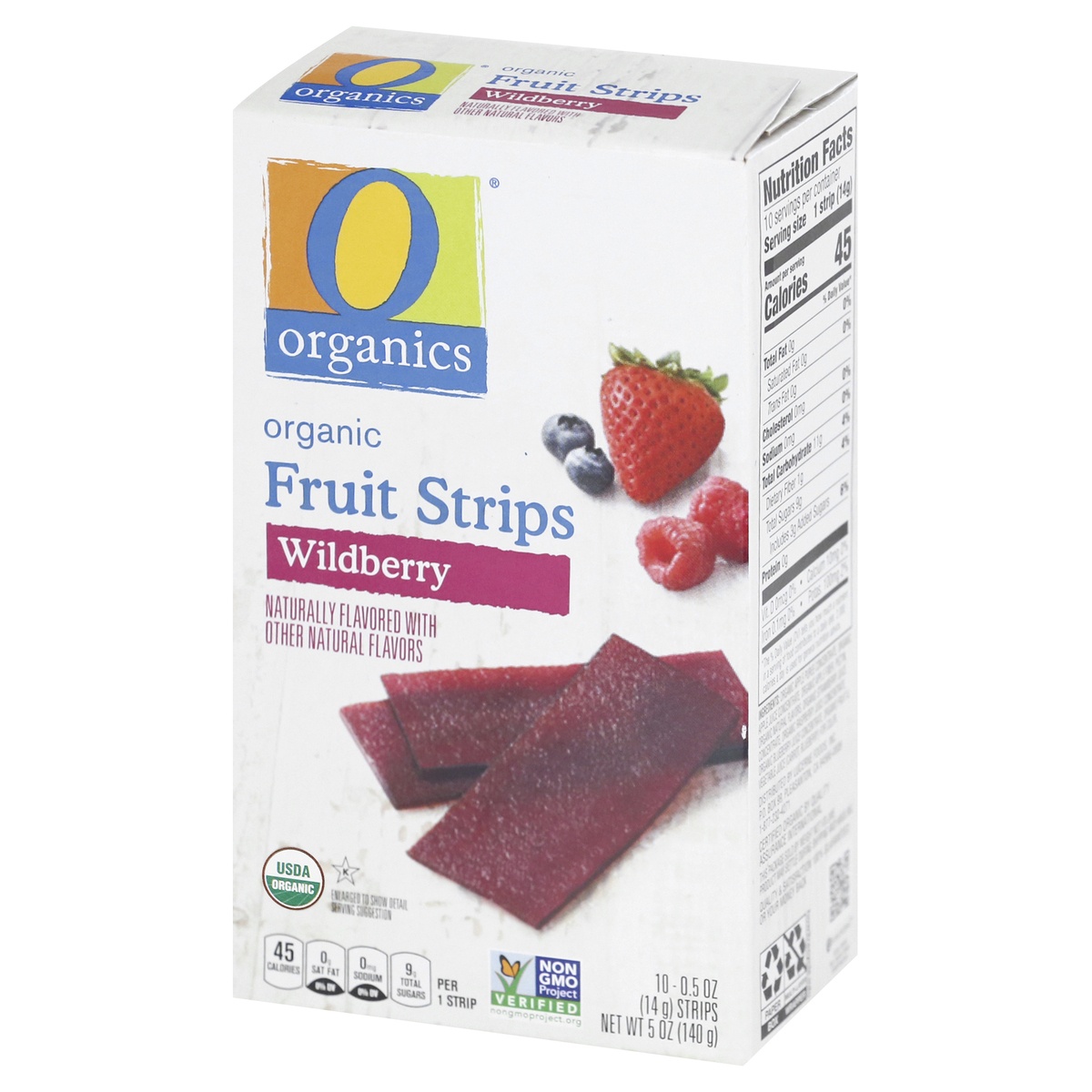 slide 6 of 9, O Organics O Orgnc Fruit Strips Wild Berry, 5 oz