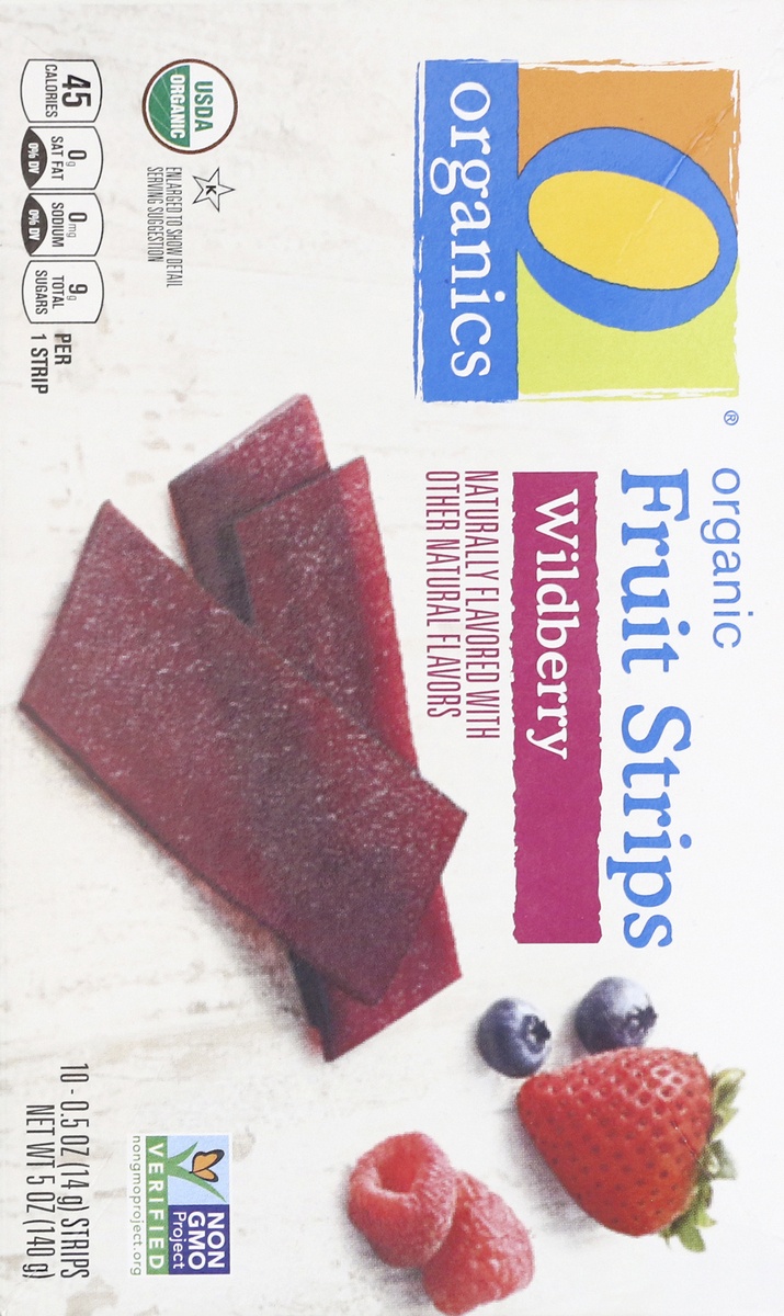 slide 8 of 9, O Organics O Orgnc Fruit Strips Wild Berry, 5 oz