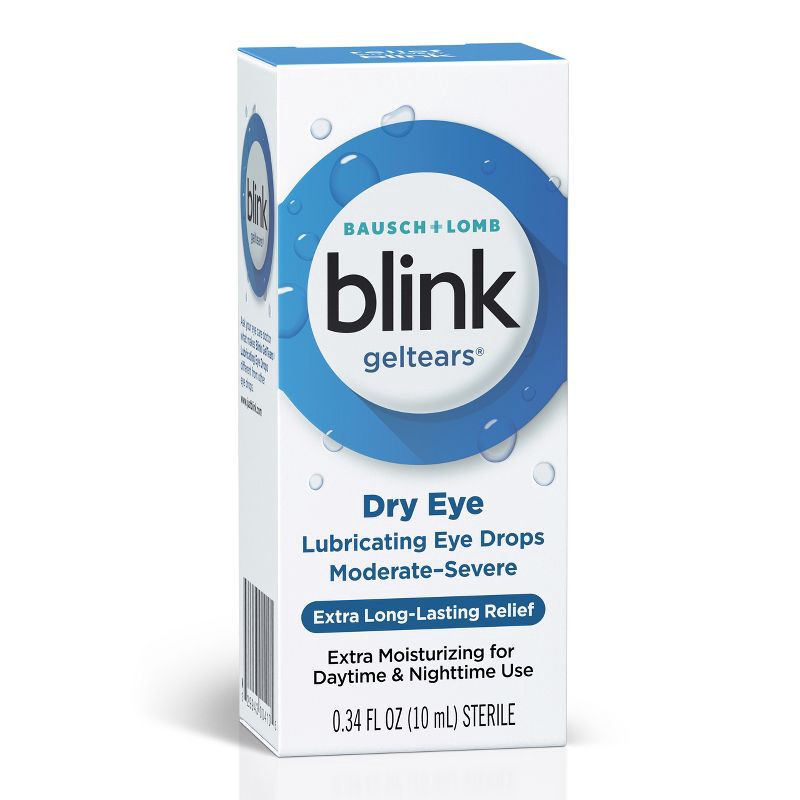 slide 3 of 11, Blink Gel Tears Lubricating Dry Eye Drops - 0.34 fl oz, 0.34 fl oz