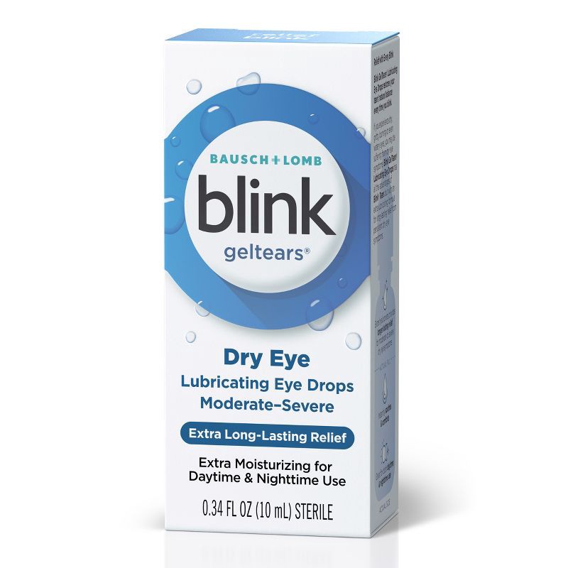 slide 2 of 11, Blink Gel Tears Lubricating Dry Eye Drops - 0.34 fl oz, 0.34 fl oz