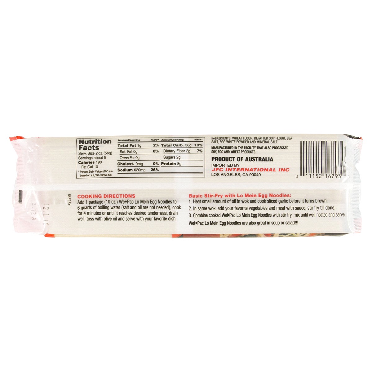 slide 2 of 2, Wel-Pac Lo Mein Egg Noodles 10 oz, 10 oz