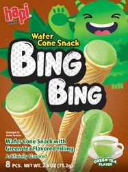 Hapi Snacks Bing Bing Green Tea Cone Snack