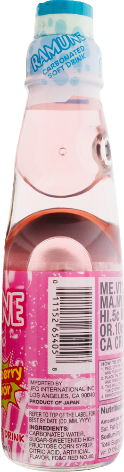 slide 2 of 2, Ramune Carbonated Strawberry Flavor Soft Drink 6.76 fl oz, 6.76 fl oz