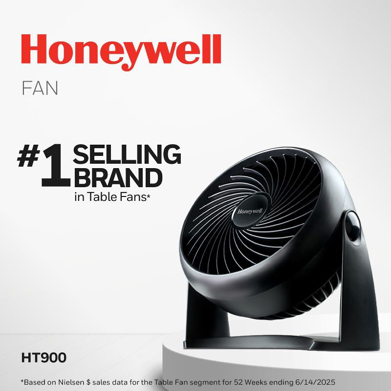 slide 4 of 13, Honeywell TurboForce Table Air Circulator Fan Black HT900, 1 ct