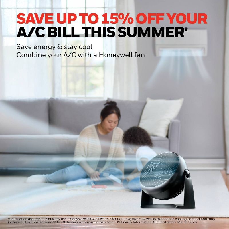 slide 6 of 13, Honeywell TurboForce Table Air Circulator Fan Black HT900, 1 ct