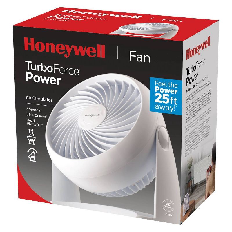 slide 2 of 6, Honeywell TurboForce Table Air Circulator Fan White HT904, 1 ct