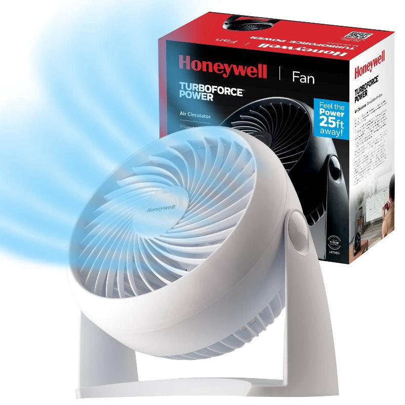 slide 2 of 10, Honeywell TurboForce Table Air Circulator Fan White HT904, 1 ct