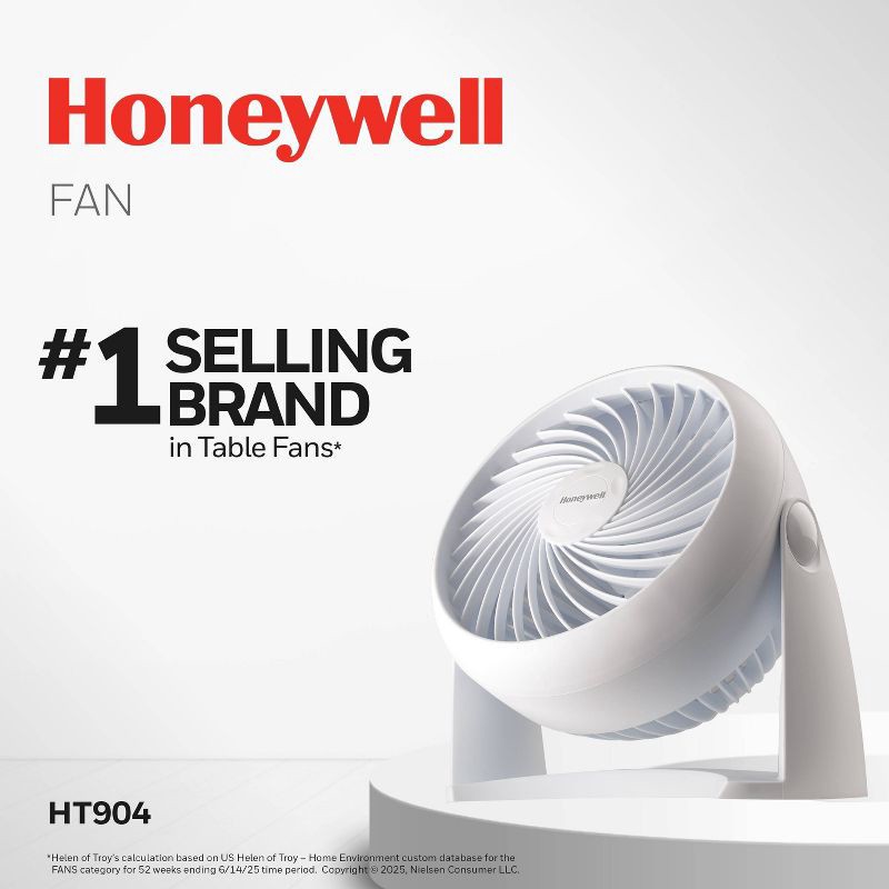 slide 3 of 10, Honeywell TurboForce Table Air Circulator Fan White HT904, 1 ct